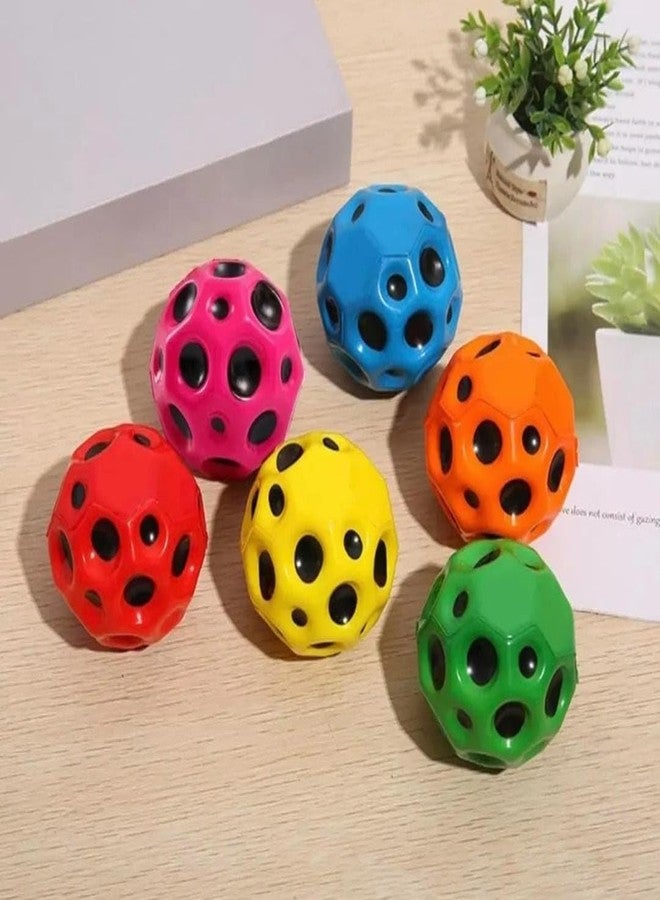 KACHKIT Crazy Bounce Moon Ball for Kids, Soft Rubber High Bouncing Ball, Anti-Stress Bouncing Ball for Adults, Sports Training & Children's Sensory Ball,(Pcs -2 ; Multicolour). - Image 3